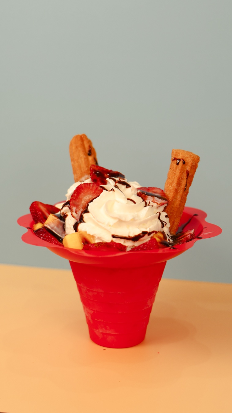 Ice cream with churros